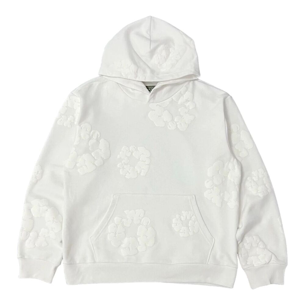 DENIM TEARS THE “COTTON WREATH” SWEATSHIRT HOODIE WHITE SIZE XXL